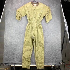 Vintage IDEAS Olive Green Cotton‎ Jumpsuit Women's Medium Utility Romper